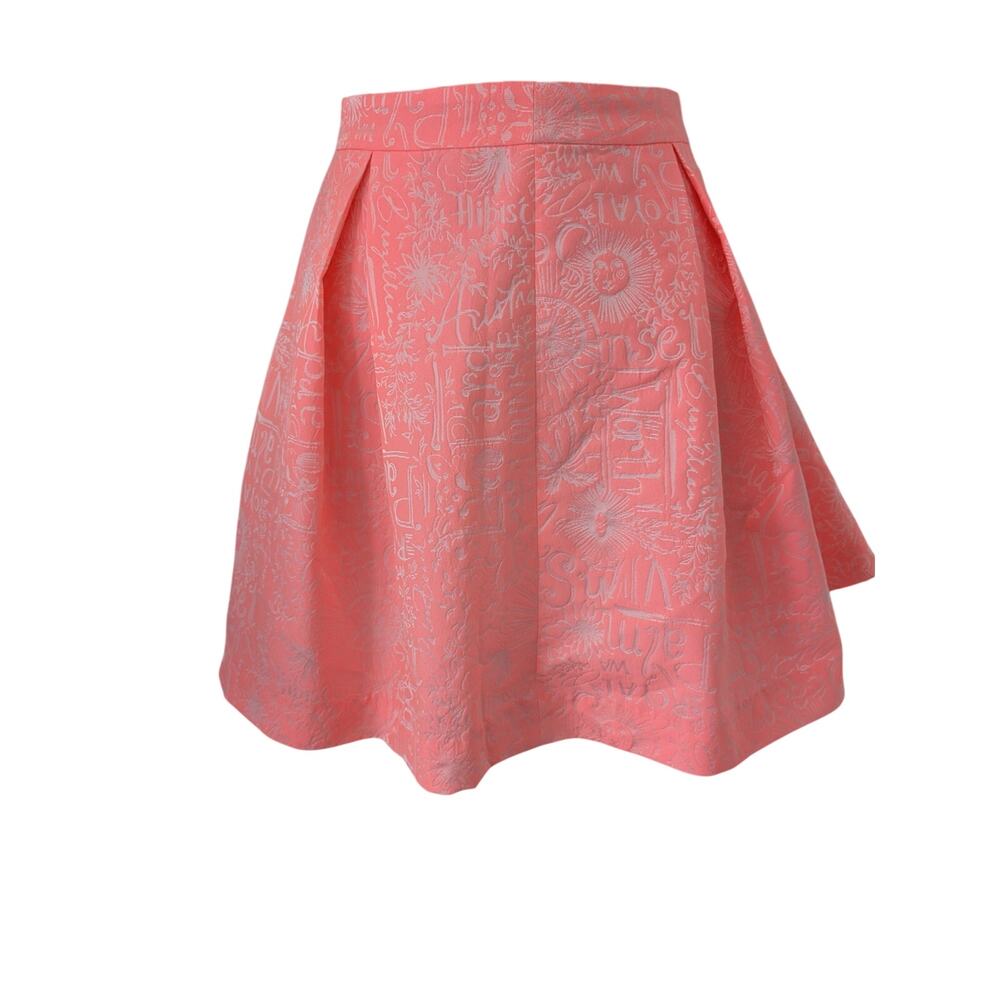 Lilly Pulitzer Sz 6 HARLIE Pleated Skirt in Neon Peachy Pink Mini Skirt